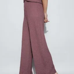 Code By Lifestyle Medium Purple Regular Fit Trousers image 3