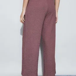 Code By Lifestyle Medium Purple Regular Fit Trousers image 2
