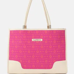 Caprese Peace Brand Logo Printed Oversized Structured Handheld Bag-picture-20