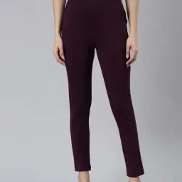 Go Colors! Maroon Mid Rise Treggings-picture-29