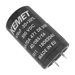 Kemet Snap In / Screw Terminal Aluminium Electrolytic Capacitor 470µf, 500V, Alu Elec, Snap-In, ALA7DA471DE500-picture-10