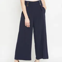 Marie Claire Women Navy Blue Colour Solid Culottes-image-27