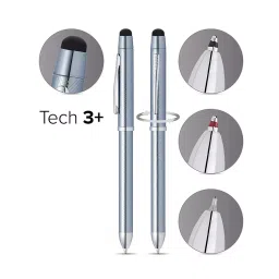 Cross TECH 3+ Polished Chrome Frosty Steel Lacquer Multifuncation Ball Pen (Black), AT0090-14 image 3