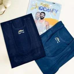 Amul Comfy Men Pack of 4 Plain Cotton Sleeveless Vest image 3