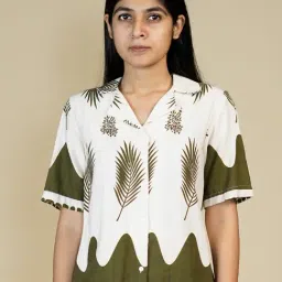 Zink London White Cotton Loose Fit Printed Top-picture-26