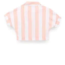 U.S. Polo Assn. Kids Pink & White Striped Shirt image 2