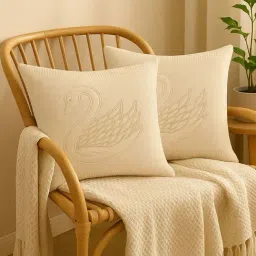 MFD HOME Furnishing Cream Holand Embroidered Cushion Covers - Set of 2-image-81