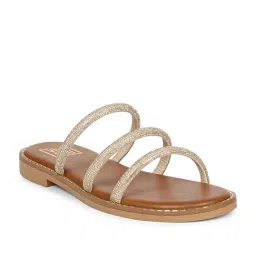 ViviBlu Women's Tan Slide Sandals image 2