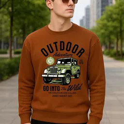 Moda Rapido Mens Printed Round Neck sweatshirt Regular Fit long sleeve-image-60