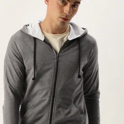 ARISE Men Charcoal Hooded Sweatshirt-picture-21