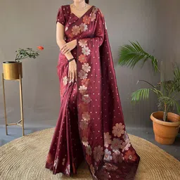 MORDEN MUSE Ethnic Motifs Zari Saree-image-58