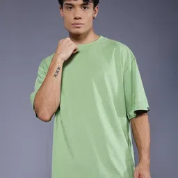 PRONK Round Neck Drop-Shoulder Sleeves Cotton Oversized T-shirt-picture-26