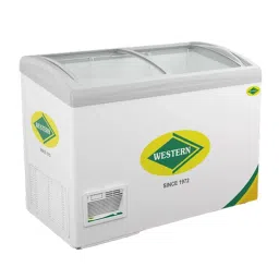 WESTERN 402 L Double Door White Glass Top Deep Freezer, NWHF425GCL-HC image 1