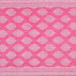 MILAAV Pink Ethnic Motifs 144 TC Single Bedsheet with 1 Pillow Covers image 4
