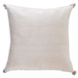 Onset Homes Ribbed 20x20 cm Silk Cushion Cover - Cream-picture-27