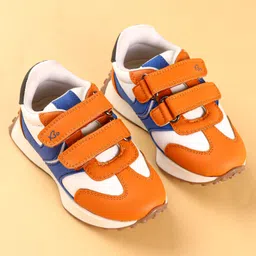 Babyoye Sneakers with Velcro Closure - Orange image 2