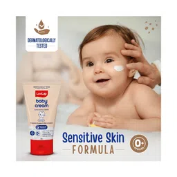 luv lap LuvLap Baby Cream 50 g with Shea Butter & Oatmeal | Face & Body Moisturizer for Dry, Sensitive Skin | 24H Hydration - White image 2