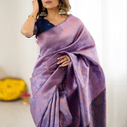 Mitera Woven Design Zari Silk Blend Handloom Kota Saree image 3