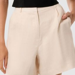 Forever New Women High-Rise Regular Fit Linen Shorts-image-95