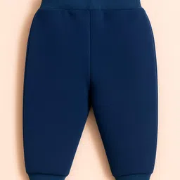 Zero Fleece Knit Full Sleeves Printed Sweatshirt & Lounge Pant - Blue image 5