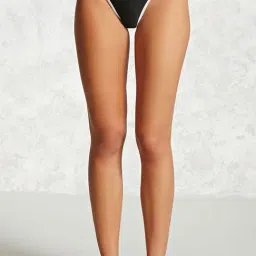Forever 21 Black & White Regular Fit Bikini Bottom-image-26