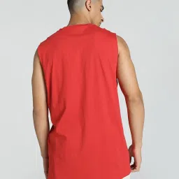 Puma Red Cotton Regular Fit Tank Tee image 2