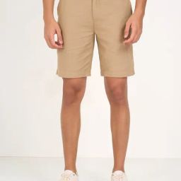 Peregrine By Pantaloons Khaki Cotton Regular Fit Shorts-picture-48