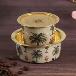 india circus by krsnaa mehta India Circus By Krshna Mehta Multi Brass Printed Coffee Tea Cup Tumbler-picture-39