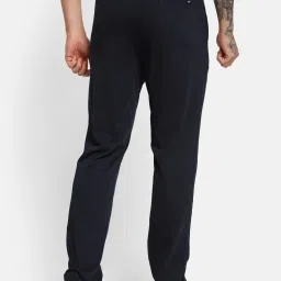 Octave Navy Cotton Regular Fit Trackpants image 2