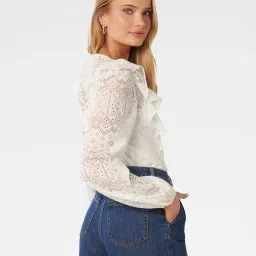 Forever New Adriana Ruffle Lace Blouse Top image 2