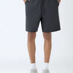 nuon men Nuon by Westside Black Printed Relaxed-Fit Mid-Rise Shorts-picture-19