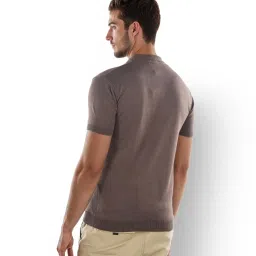celio Celio* Dark Brown Regular Fit Polo T-Shirt image 2