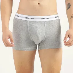 United Colors Of Benetton Black & Grey Regular Fit Striped Trunks - Pack Of 2 image 2