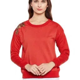 Belle Fille Red Embellished Sweatshirt-picture-32