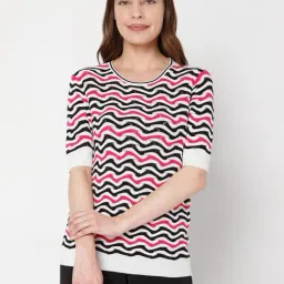 Vero Moda Multicolor Self Design Sweat Top-picture-70