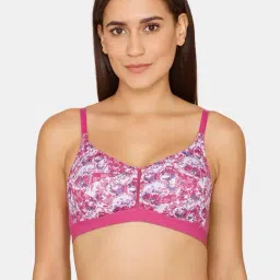 Zivame Purple Printed Half Coverage Double Layered T-Shirt Bra-picture-19