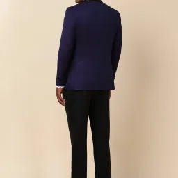 Allen Solly Navy Slim Fit Printed Two Piece Suit image 2