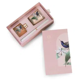 Pure Home and Living Pink Glass Jasmine & Garland Candle & Diffuser Set image 2