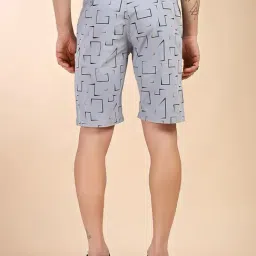 Thomas Scott Blue Cotton Regular Fit Printed Shorts image 2