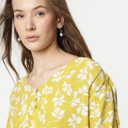 Marks & Spencer Floral Print Puff Sleeve Wrap Top image 2