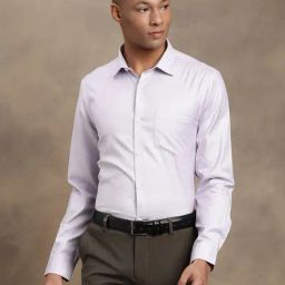 Turtle Purple Cotton Slim Fit Self Design Shirt-picture-43
