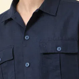 Allen Solly Navy Relaxed Fit Shirt image 4