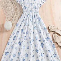 Bolly Lounge Girls Pearl Blue Floral Dress image 2