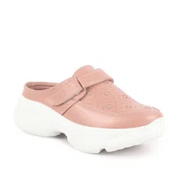 Fausto Women's Peach Mule Shoes image 2