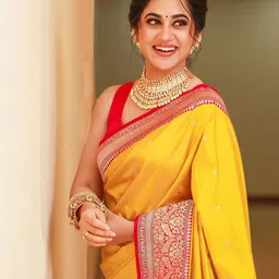 AMRUTKALA SAREES Woven Design Zari Banarasi Saree image 4