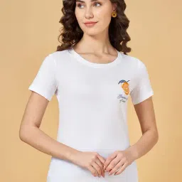 Honey by Pantaloons White Cotton Printed T-Shirt-image-77