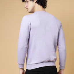 Rigo Light Purple Regular Fit Solid Sweatshirt image 2