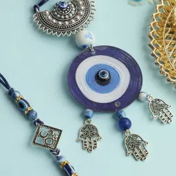 Aapno Rajasthan Majestic Evil Eye Bhaiya Bhabhi Rakhi Set image 2