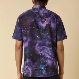 Allen Solly Black Cotton Slim Fit Printed Shirt image 2