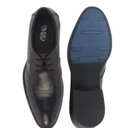 FAUSTO Men's Black Brogue Shoes image 3